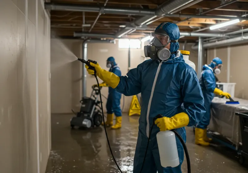 Basement Sanitization and Antimicrobial Treatment process in Newcomerstown, OH
